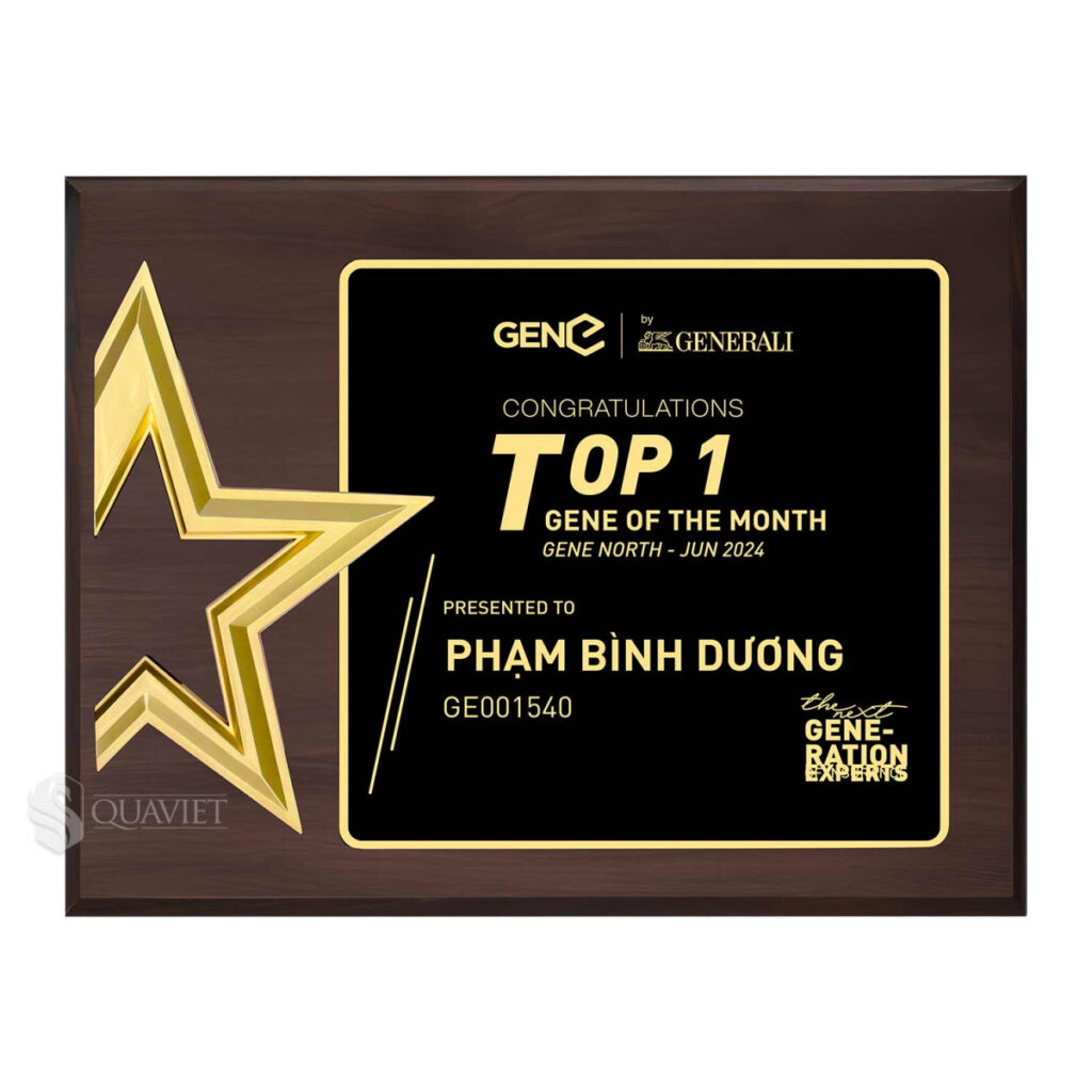 Kỷ niệm chương - Bảng vinh danh Top 1