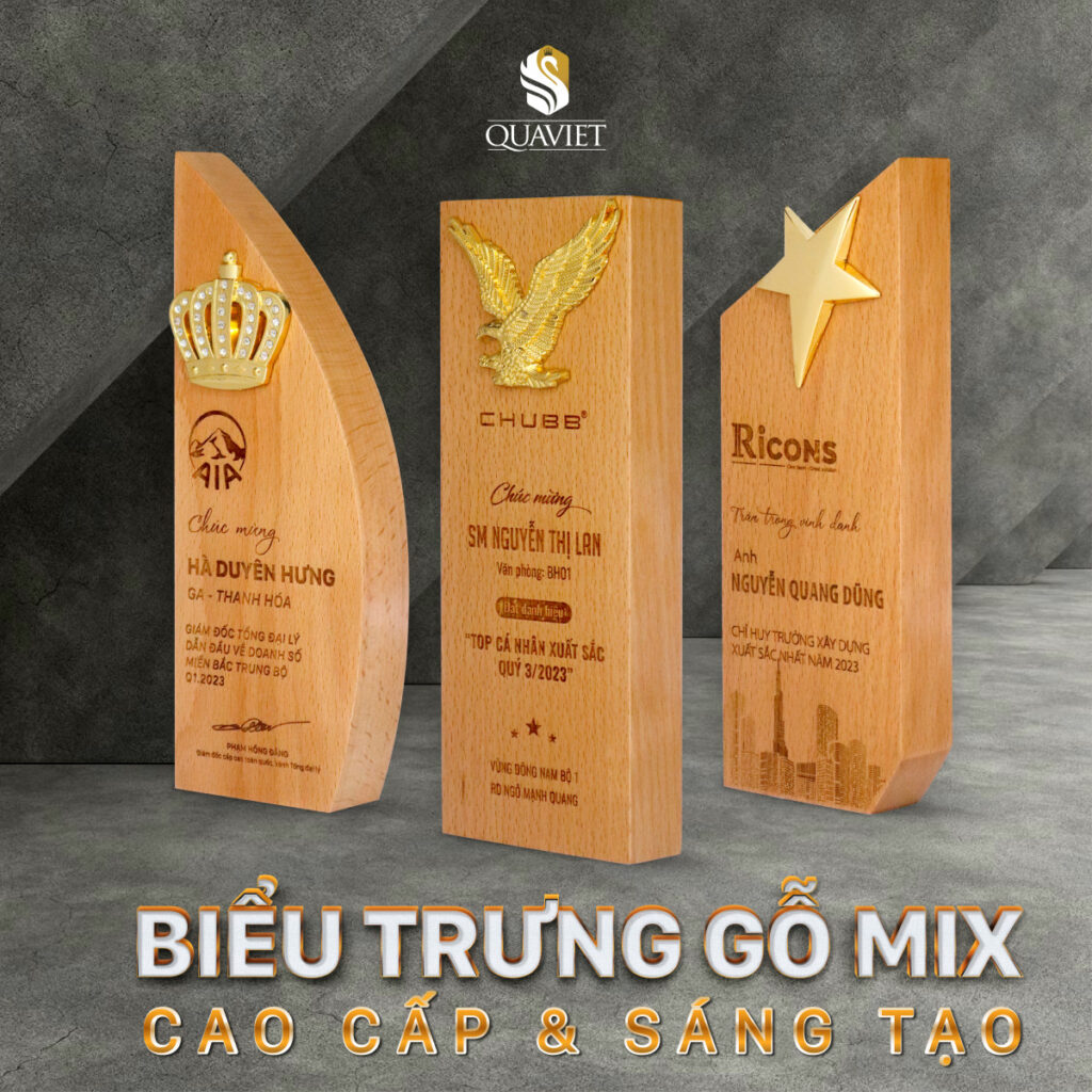 Biểu trưng gỗ mix