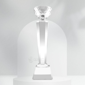 Mẫu cúp Tennis bằng pha lê hình chén