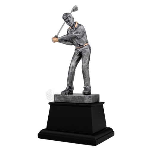 Cúp golf thể thao màu bạc nghệ thuật cgtt15